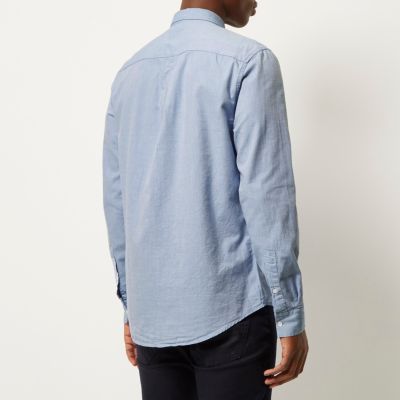 Blue Oxford long sleeve shirt